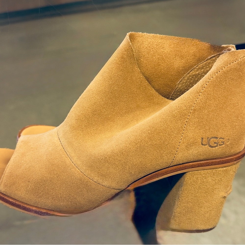 UGG Women's Tan Suede Heeled Boots